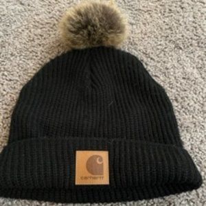 black winter Carhartt hat